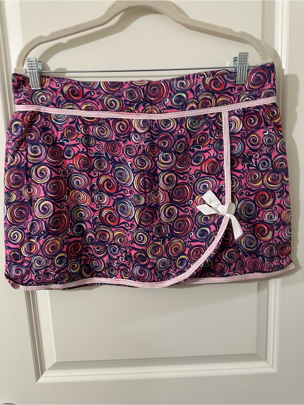 Lilly Pulitzer Pink Multi Swirl Wrap Mini Skirt